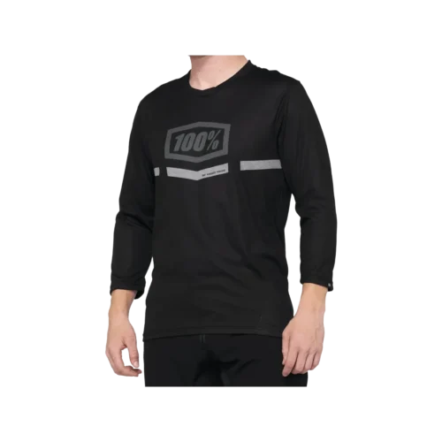 3/4 Jersey Airmatic schwarz
