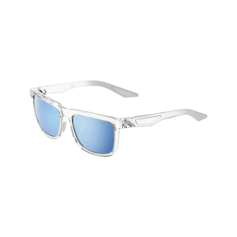 Brille Blake Polished Crystal Haze-HiPER Blue Multilayer Mirror Lens
