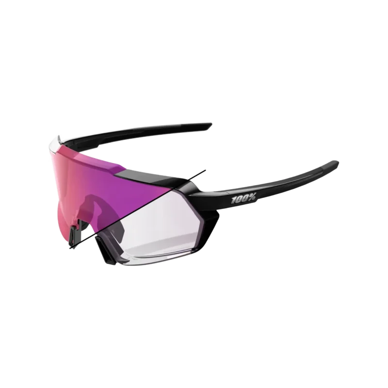 KORBIN Gloss Black - Purple Mirror Photochromic Lens