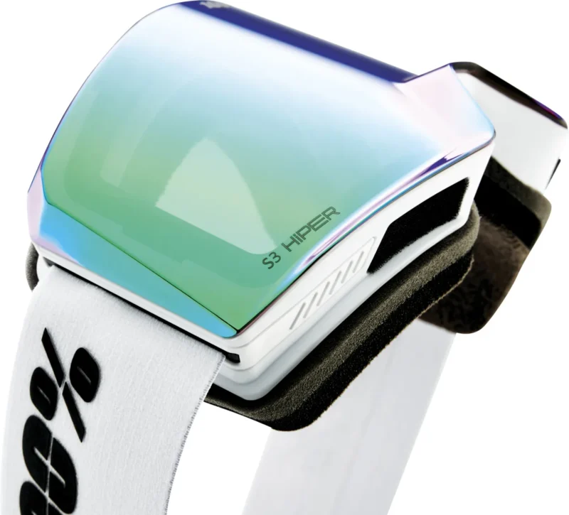 NORG HiPER Goggle White/Green - Mirror Green Lens