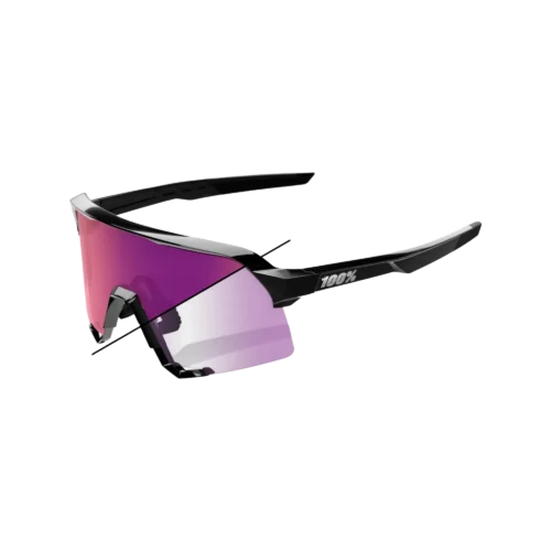 test123 S3 Gloss Black - Purple Flash Mirror Photochromic Lens