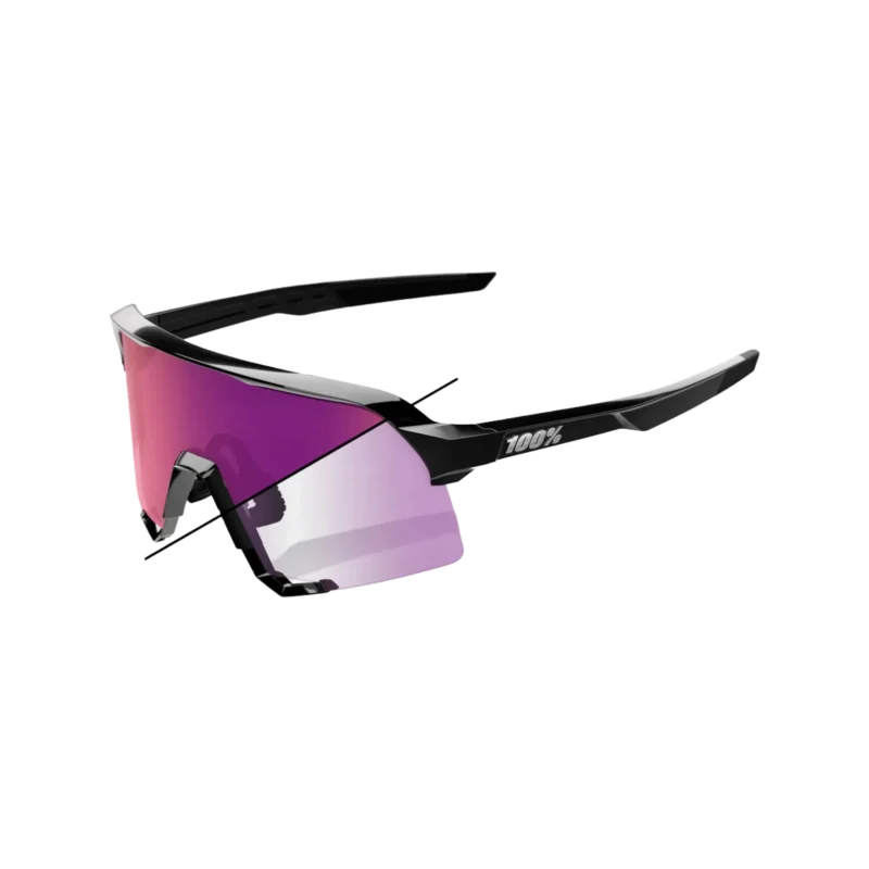 S3 Gloss Black - Purple Flash Mirror Photochromic Lens