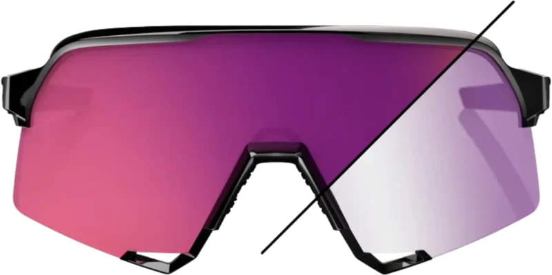 S3 Gloss Black - Purple Flash Mirror Photochromic Lens