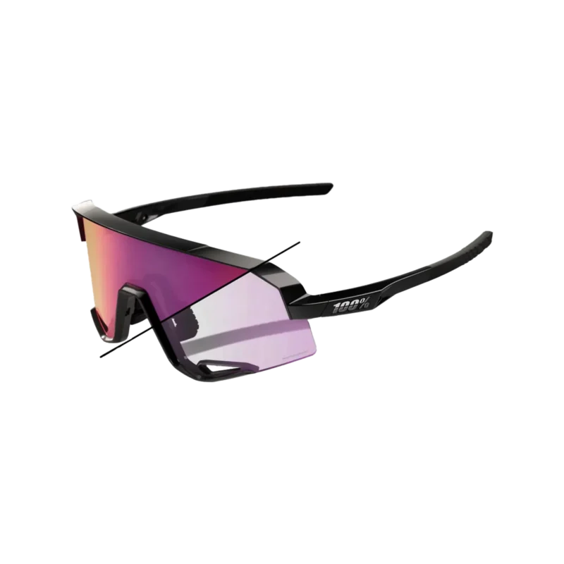 Slendale Gloss Black - Photochromic Purple Mirror
