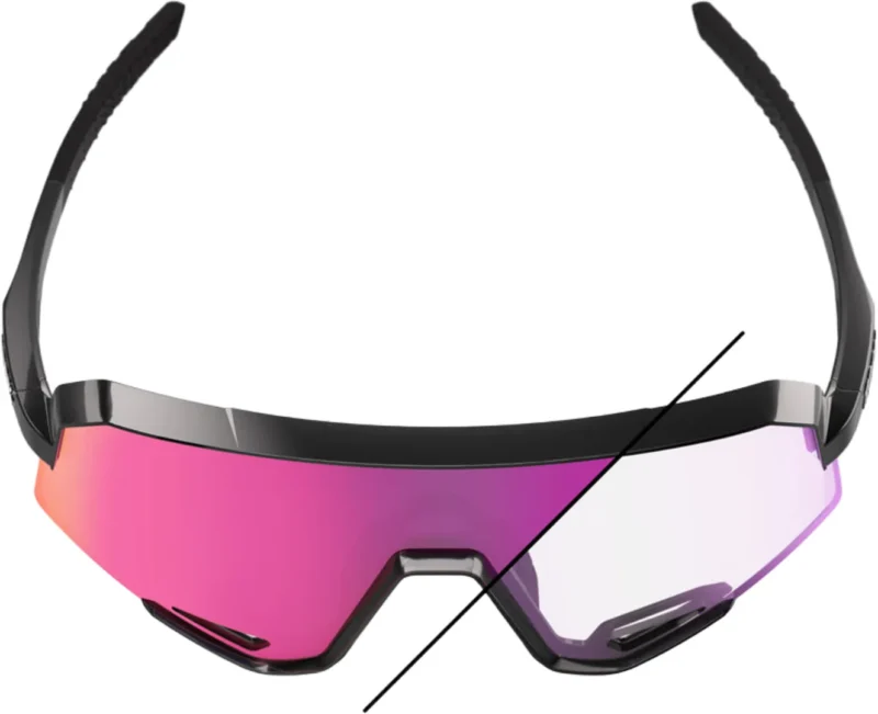 Slendale Gloss Black - Photochromic Purple Mirror