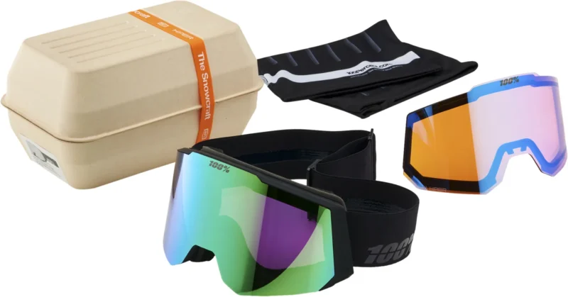 SNOWCRAFT HiPER Goggle Black/Green - Mirror Green Lens