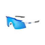 Speedcraft SL Matte White/Metallic Blue - HiPER Blue Multilayer Mirror Lens
