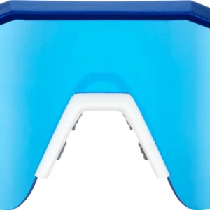 Speedcraft SL Matte White/Metallic Blue - HiPER Blue Multilayer Mirror Lens