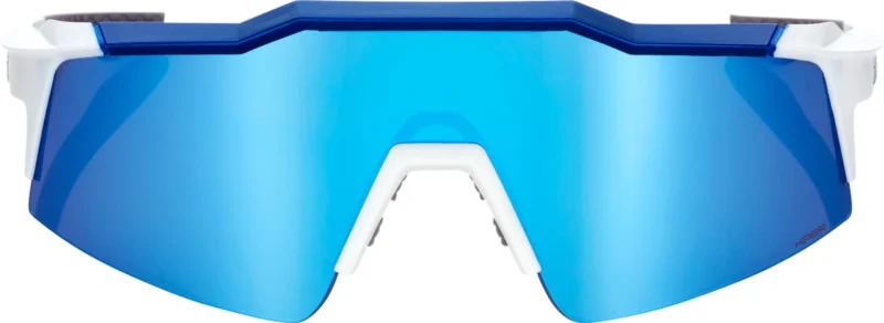 Speedcraft SL Matte White/Metallic Blue - HiPER Blue Multilayer Mirror Lens