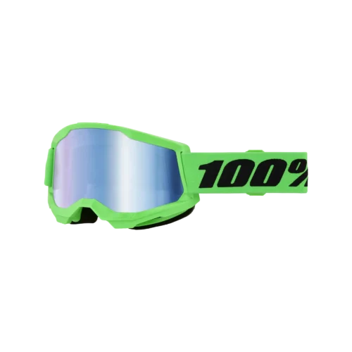 100-strata-2-goggle-neon-green-blue-mirror-lens-gruen-fluo-schwarz-blau-1 Strata 2 Goggle Neon Green - Blue Mirror Lens