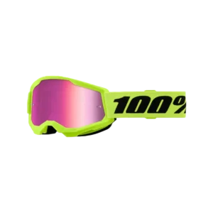 Strata 2 Junior Goggle Neon Yellow - Mirror Pink Lens