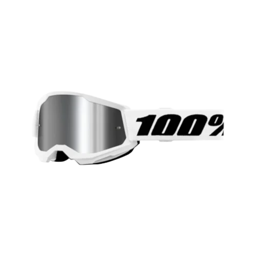 100 strata 2 junior goggle white mirror silver lens weiss schwarz silber 1
