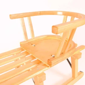 Schlittensitzchen Holz mit Sicherheitsgurt