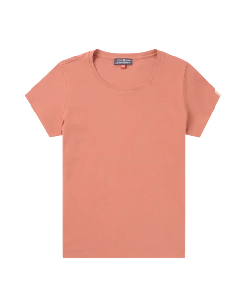 Amundsen linen tee women faded terra red 1