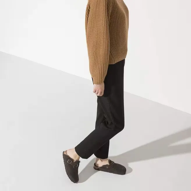 Boston Lammfell - Veloursleder (schmal)