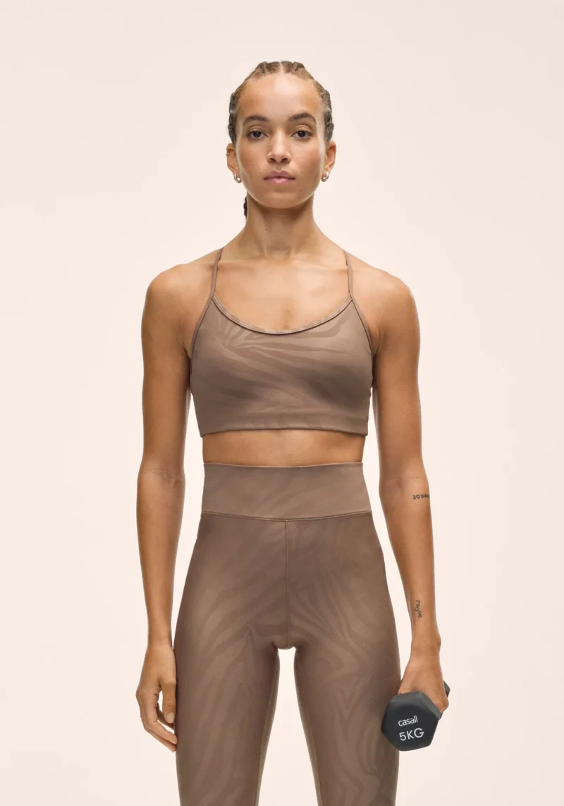 Sleek Strappy Sports Bra Printed Women