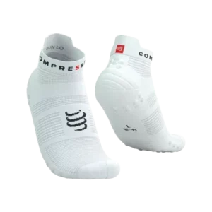 Compressport pro racing socks v4 0 run low white black 1