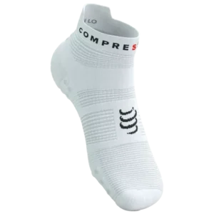 Compressport pro racing socks v4 0 run low white black