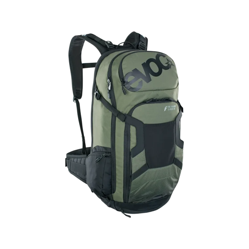 evoc-fr-tour-e-ride-30l-backpack-dark-olive-black-1 FR Tour E-Ride 30L Backpack
