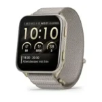 Garmin venu x1 premium smartwatch softgold french grey nylonband titan 1