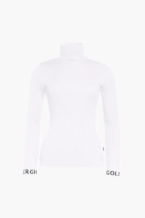Goldbergh mira long sleeve knit sweater white 1