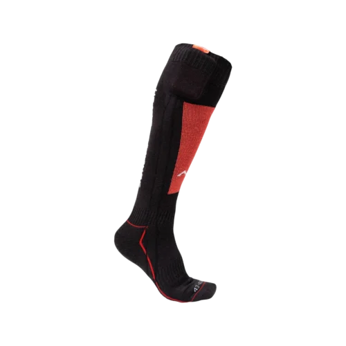 Heated Technical Socks w.batteries red/black S