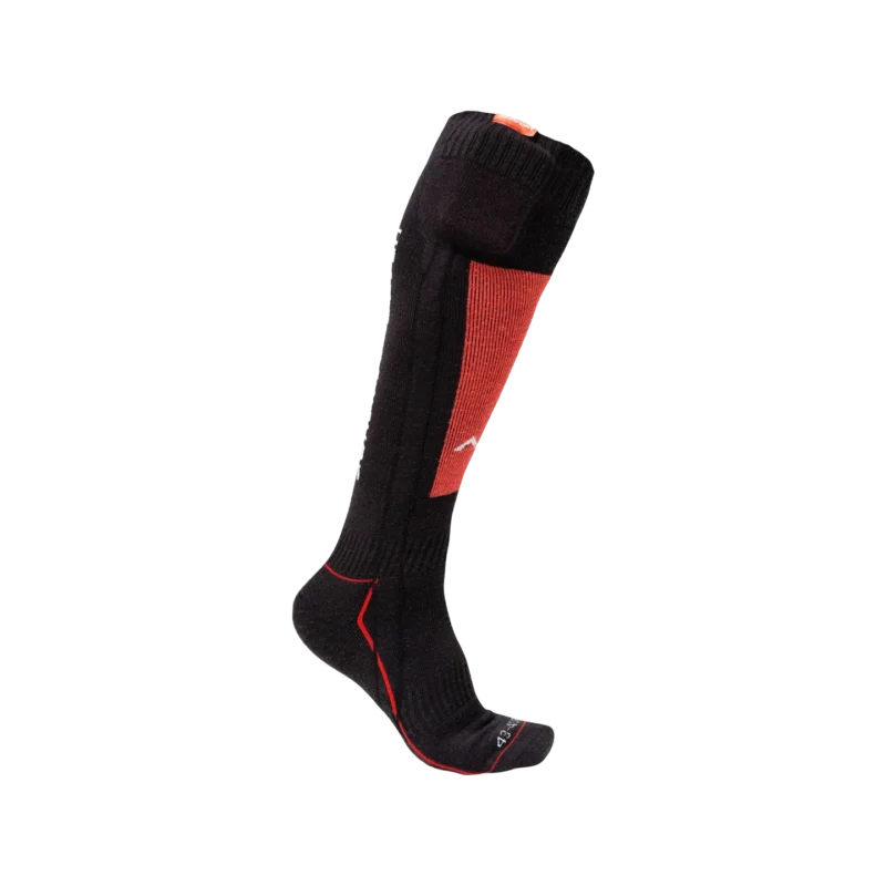 Heated Technical Socks w.batteries red/black S