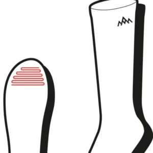 Heated Technical Socks w.batteries red/black S