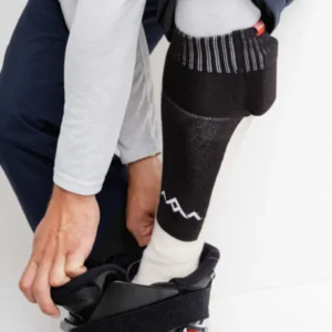 Heated Technical Socks w.batteries sand/black L