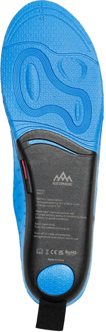 Heated Wireless Charging App Insoles blue