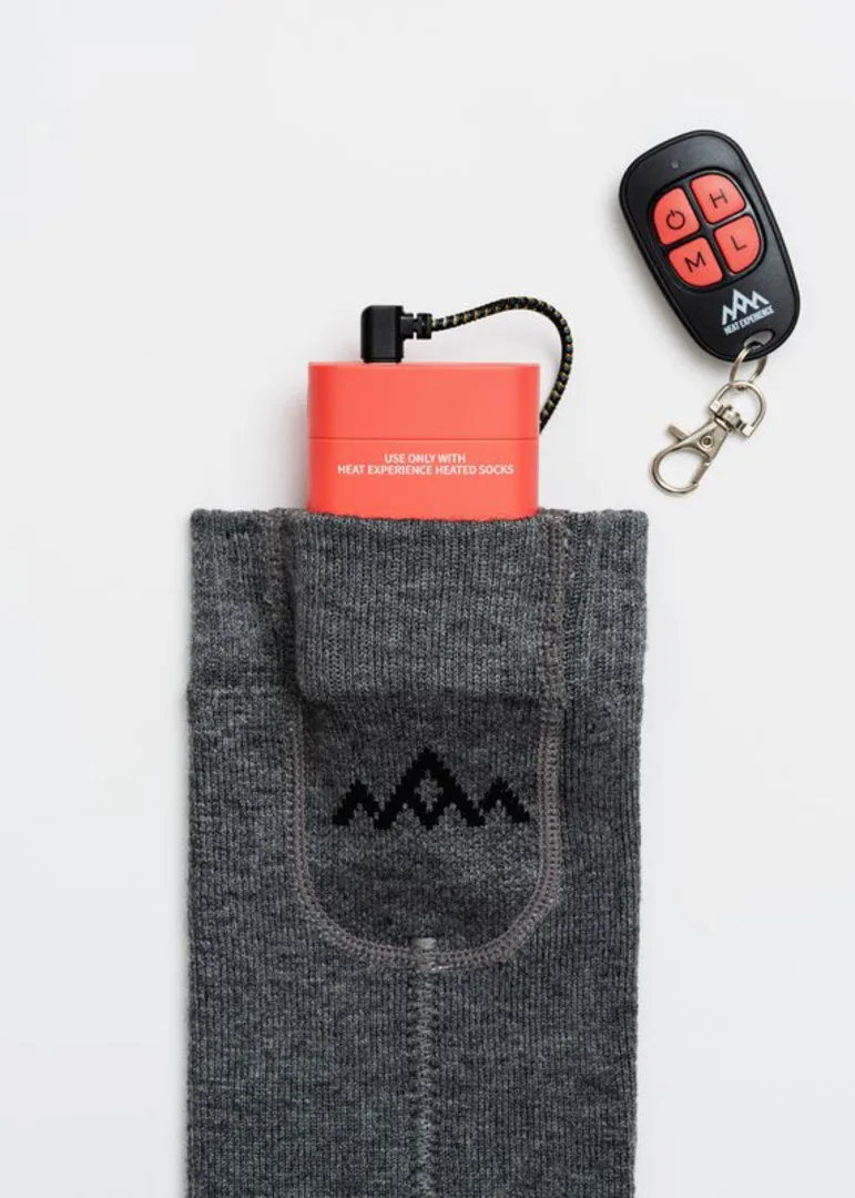 HeatX Heated Everyday Socks w.batteries V2 grey M