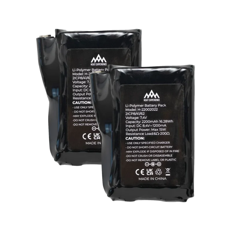 HEEX 2200mAh 7,4V Heated Glove Battery 2pk