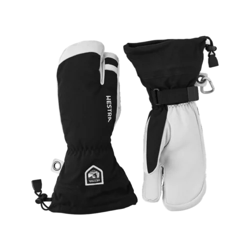 Hestra army leather heli ski 3 finger black