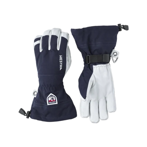 Hestra army leather heli ski 5 finger navy