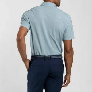 Men Hollow Pima Print Polo S