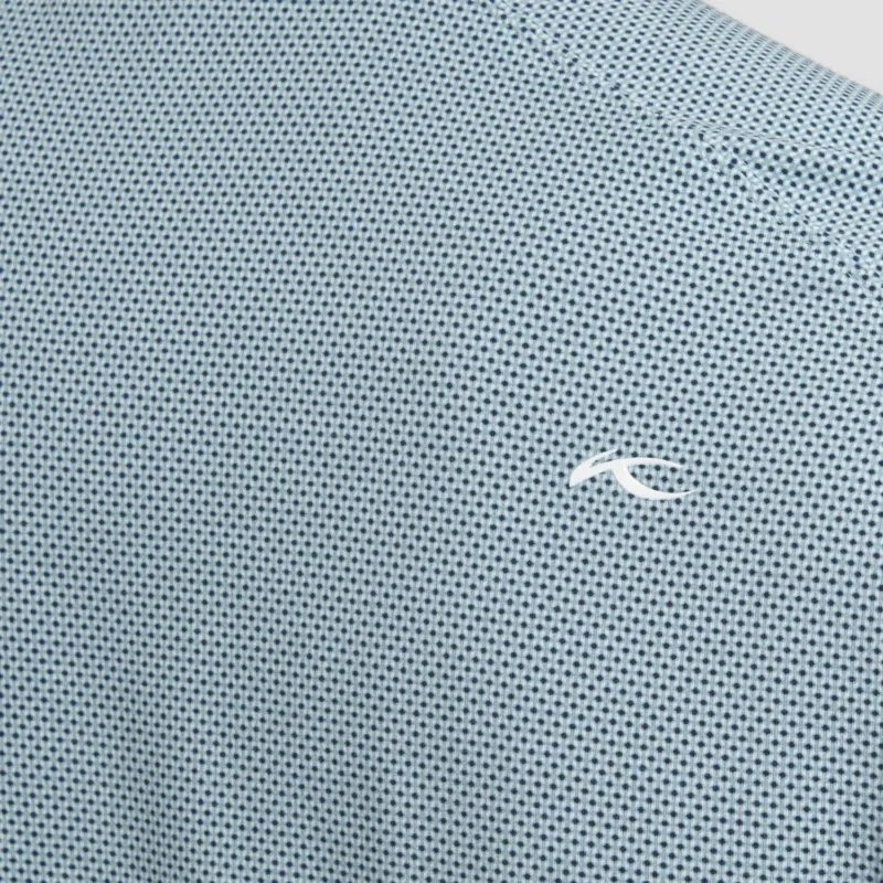 Men Hollow Pima Print Polo S