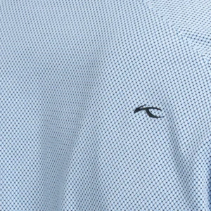 Men Hollow Pima Print Polo S/S