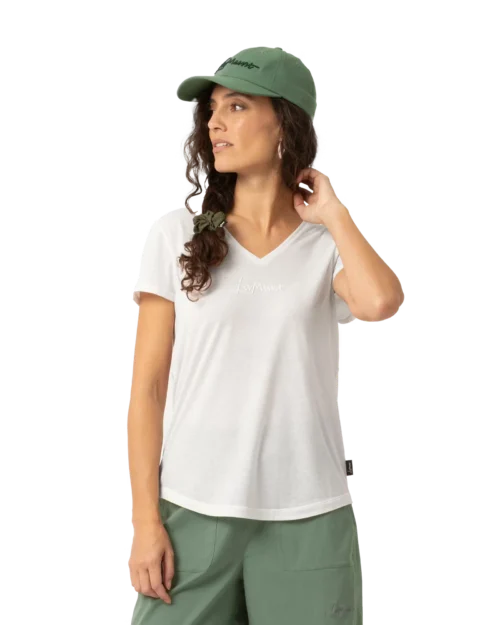 Lamunt tina logo light t shirt women foggy white 1