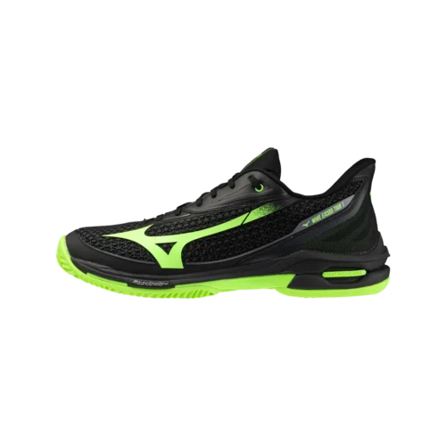 Mizuno wave exceed tour 7 padel padel black glowing apple foliage green 1