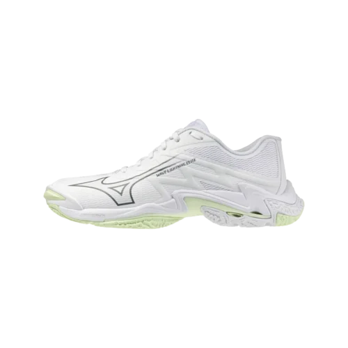 Mizuno wave lightning elite volleyball white balsam green ambrosia 1