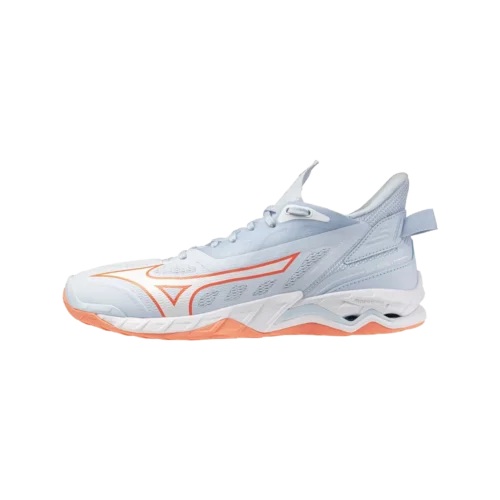Mizuno wave mirage 5 handball amp unihockey blue finch white 1