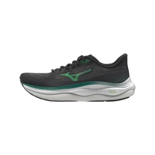 Mizuno wave sky 9 road running neutral black goblin green alpine green 1