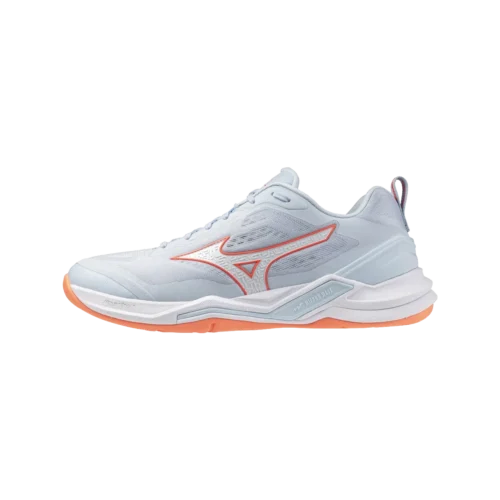 Mizuno wave stealth elite handball amp unihockey blue finch white 1