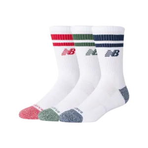 Active Lifestyle Striped Crew Socks 3 Pack