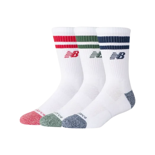 Active Lifestyle Striped Crew Socks 3 Pack
