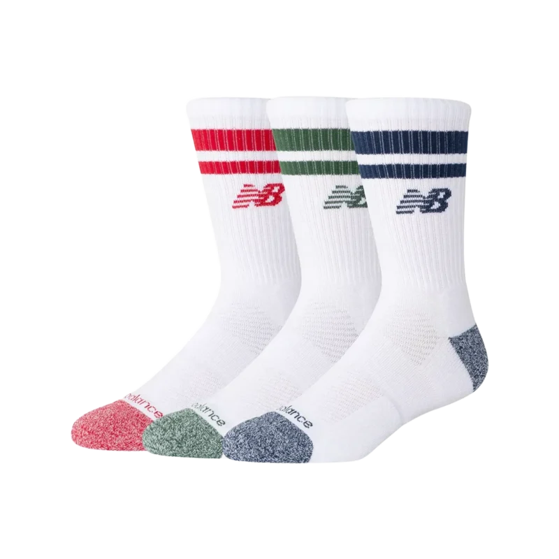 Active Lifestyle Striped Crew Socks 3 Pack