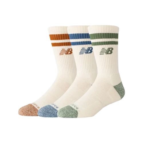 Active Lifestyle Striped Crew Socks 3 Pack