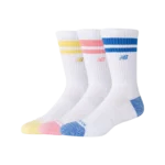 Active Lifestyle Striped Crew Socks 3 Pack