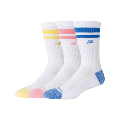 Active Lifestyle Striped Crew Socks 3 Pack