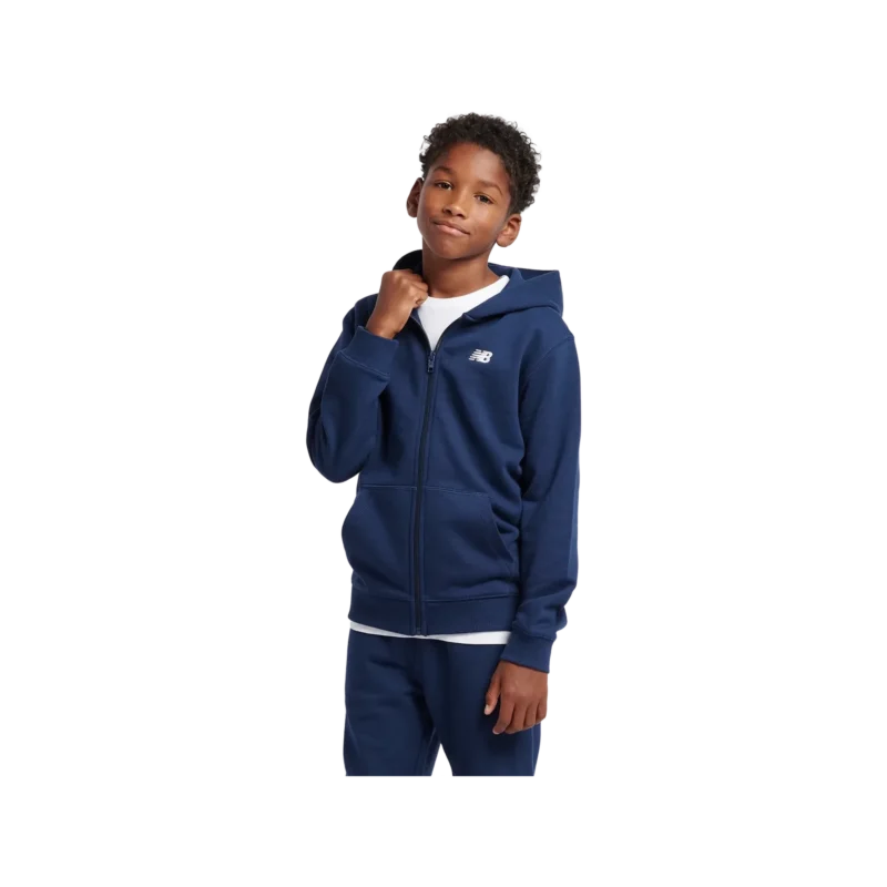 B New Balance French Terry Small Logo FZ Hoodie